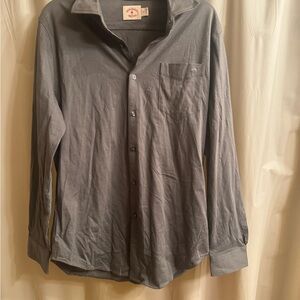 Brooks Brothers Charcoal Button-Down Shirt Red Fleece